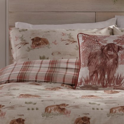 D&D Hanson Highland Cow Single Duvet Cover Set