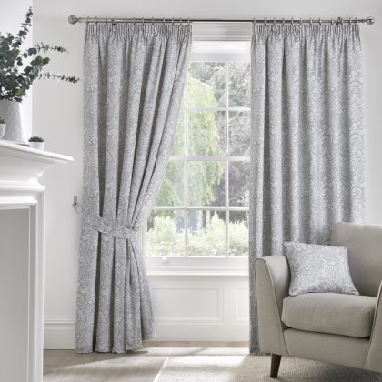 D&D Aveline Grey Ready Made Curtains