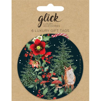 Glick Enchanted Teal Woodland Multipack of Gift Tags