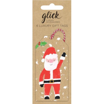 Glick Santa Kraft Multipack of Gift Tags
