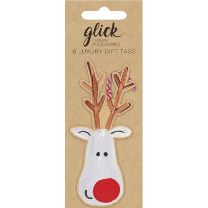 Glick Reindeer Kraft Multipack of Gift Tags