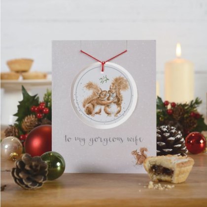 Wrendale Gorgeous Wife Squirrel Christmas Decoration Card