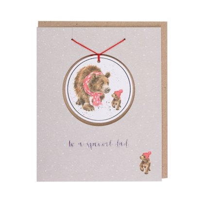 Wrendale Special Dad Bear Christmas Decoration Card Wrendale Special Dad Bear Christmas Decoration Card