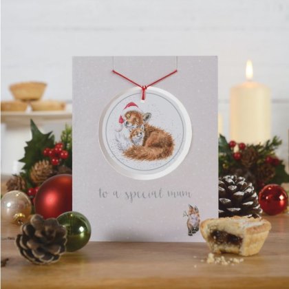 Wrendale Special Mum Fox Christmas Decoration Card