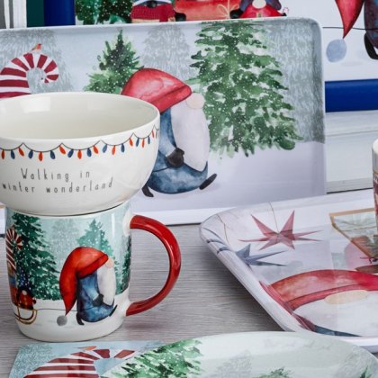 Foxwood Home Christmas Gonk Rectangle Tray