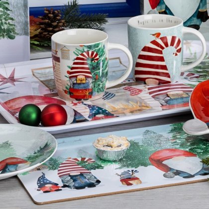 Foxwood Home Christmas Gonk Set of 4 Placemats