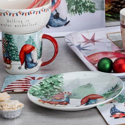Foxwood Home Christmas Gonk Set of 4 Coasters