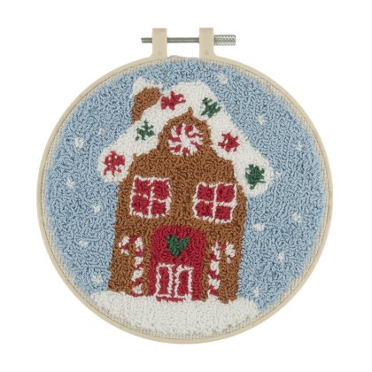 Trimits Gingerbread House Punch Needle Hoop Kit