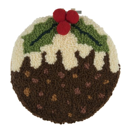 Trimits Christmas Pudding Punch Needle Hoop Kit