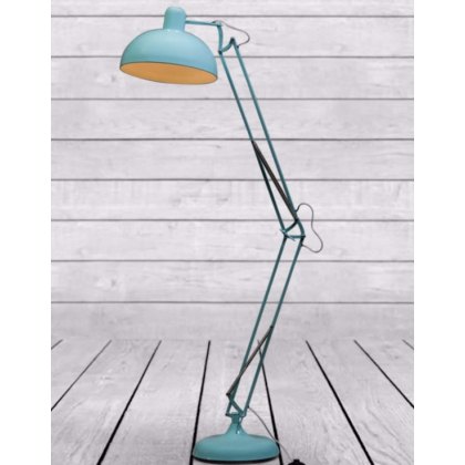 Sky Blue Extra Large Classic Desk Style Floor Lamp