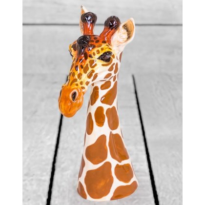 Hand Painted Ceramic Giraffe Head Vase