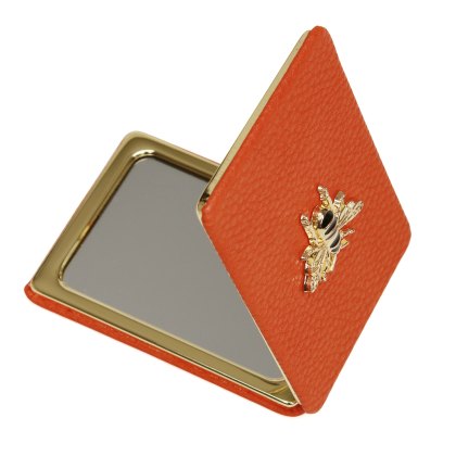 Alice Wheeler Orange Compact Mirror
