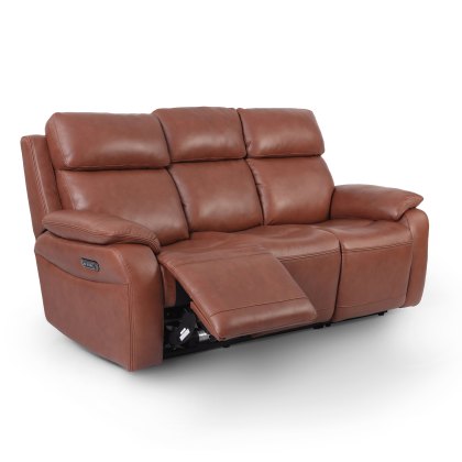 Turin 3 Seater Power Recliner Sofa with Head Tilt