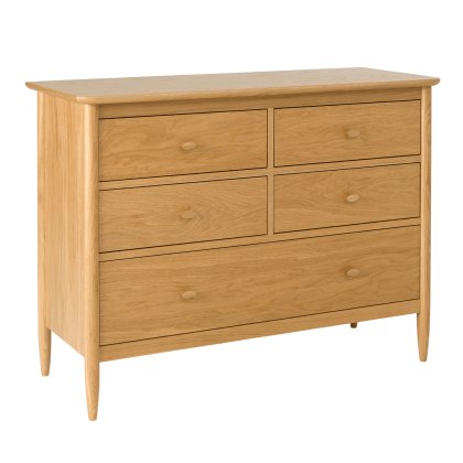 Ercol Teramo 5 Drawer Wide Chest of Drawers