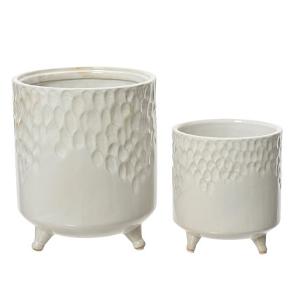 Kaemingk Debossed Stoneware Planter