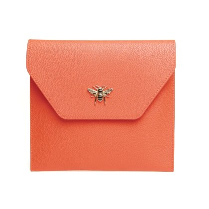 Alice Wheeler Orange Luxury Travel Mirror and Case