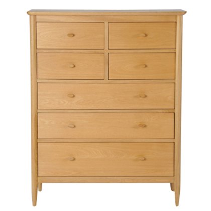 Ercol Teramo 7 Drawer Tall Wide Chest of Drawers