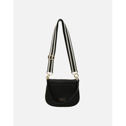 Alice Wheeler Black Ascot Saddle Bag