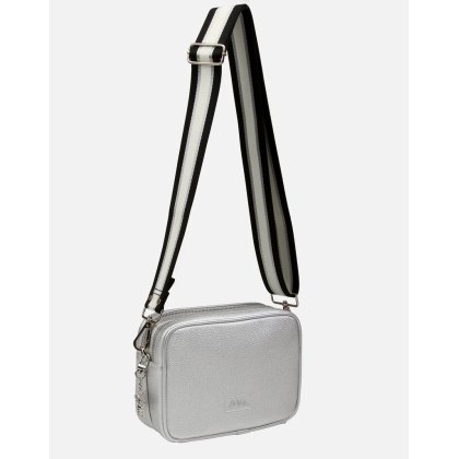Alice Wheeler Silver Soho Duel Compartment Camera Cross Body Bag Alice Wheeler Silver Soho Duel Compartment Camera Cross Body Bag