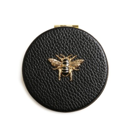 Alice Wheeler Black Round Compact Mirror