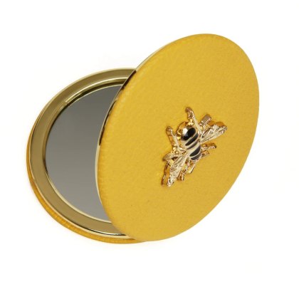 Alice Wheeler Mustard Round Compact Mirror