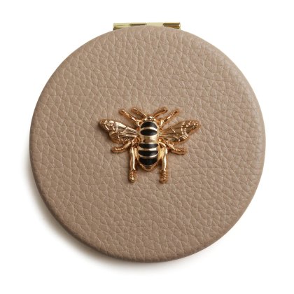 Alice Wheeler Stone Round Compact Mirror