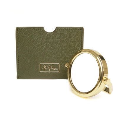 Alice Wheeler Olive Mirror and Pouch