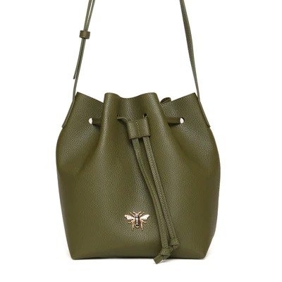 Alice Wheeler Olive Bucket Cross Body Bag