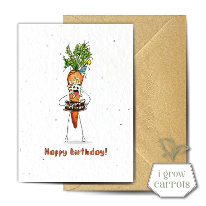 The Seed Card Company Time For Some Carrot Cake Birthday Card The Seed Card Company Time For Some Carrot Cake Birthday Card