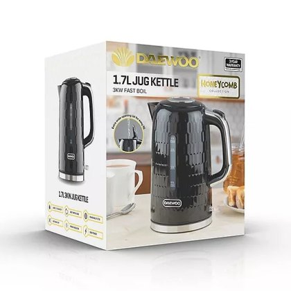 BLACK+DECKER Honeycomb Collection Rapid Boil 1.7L Electric Cordless Kettle