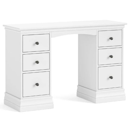 Cotswold White Double Pedestal Dressing Table