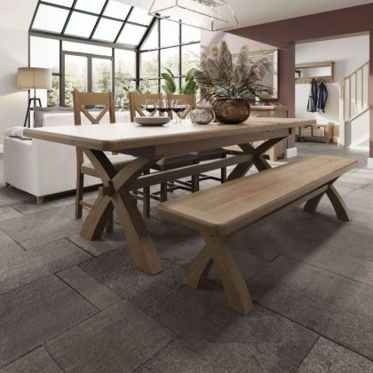 Heritage 2.5m Cross Legged Dining Bench Heritage 2.5m Cross Legged Dining Bench