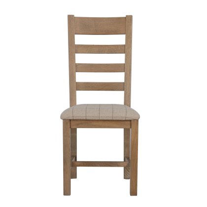 Heritage 2m Crossed Legged Bench & 5 Cushioned Ladderback Chairs