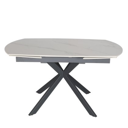 Sintered Stone 1.4m White Extending Dining Table