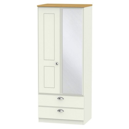 Elizabeth 2ft 6in 2 Drawer Mirror Wardrobe Elizabeth 2ft 6in 2 Drawer Mirror Wardrobe