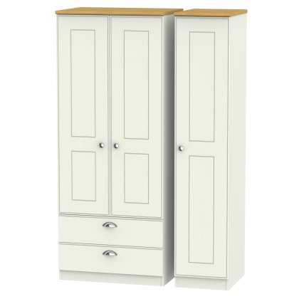 Elizabeth Triple 2 Drawer Wardrobe Elizabeth Triple 2 Drawer Wardrobe