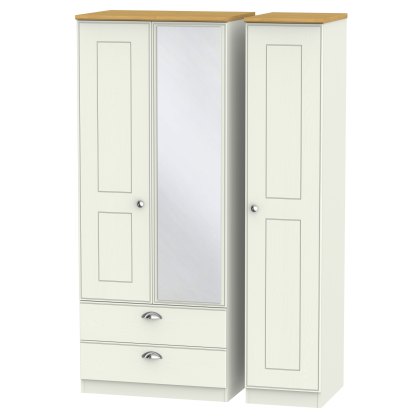 Elizabeth Triple 2 Drawer Mirror Wardrobe Elizabeth Triple 2 Drawer Mirror Wardrobe