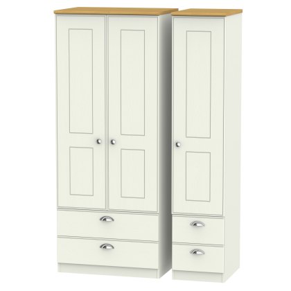 Elizabeth Triple Double Drawer Wardrobe Elizabeth Triple Double Drawer Wardrobe