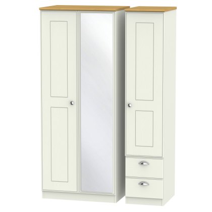 Elizabeth Triple Mirror and Drawer Wardrobe Elizabeth Triple Mirror and Drawer Wardrobe