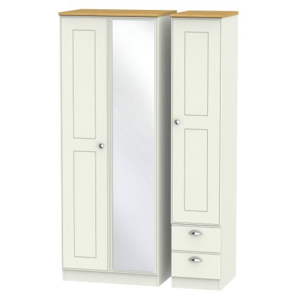 Elizabeth Tall Triple Mirror with Drawer Wardrobe Elizabeth Tall Triple Mirror with Drawer Wardrobe