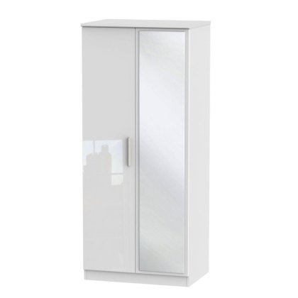Kingsley 2ft 6in Mirrored Wardrobe Kingsley 2ft 6in Mirrored Wardrobe