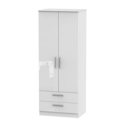 Kingsley Tall 2ft 6in 2 Drawer Wardrobe Kingsley Tall 2ft 6in 2 Drawer Wardrobe