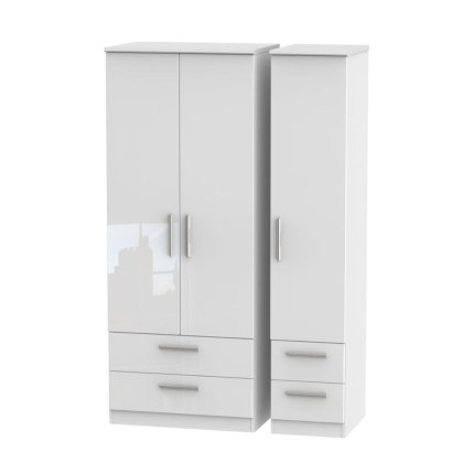 Kingsley Triple 2 Drawer with Drawer Wardrobe Kingsley Triple 2 Drawer with Drawer Wardrobe