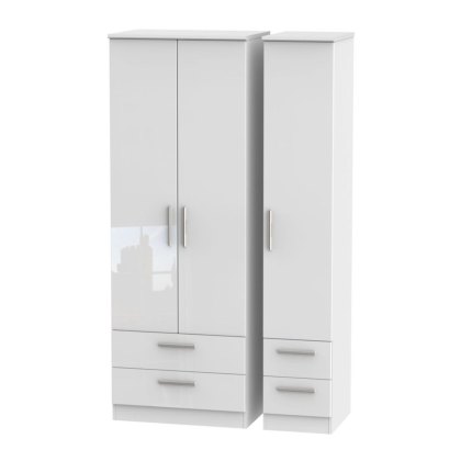 Kinglsey Tall Triple 2 Drawer Wardrobe Kinglsey Tall Triple 2 Drawer Wardrobe