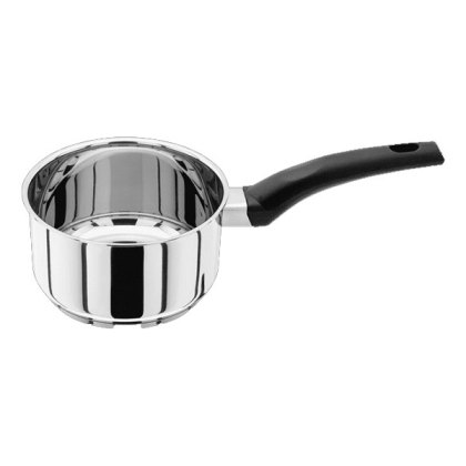 KitchenCraft Milk Pan, Induction Milk Pan with Pouring Lip, Stainless Steel  Milk Pan, 14 cm (6''), Silver