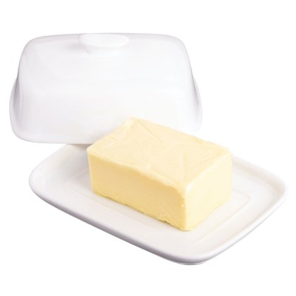 KitchenCraft White Covered Butter Dish