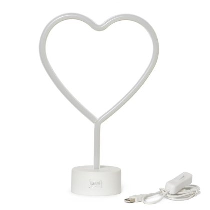 Legami Neon Effect Heart LED Lamp