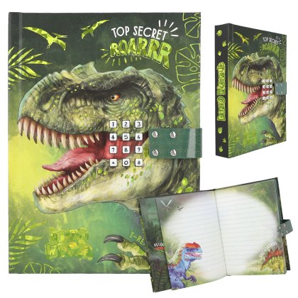 Dino World Dinosaur Diary with Code and Light