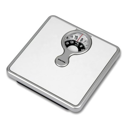 Salter White Magnifying Mechanical Bathroom Scale