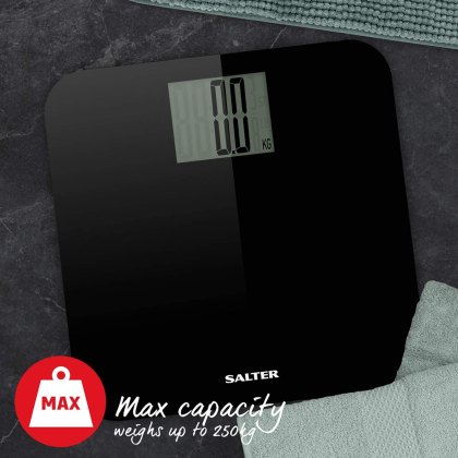 Salter Black Max Electronic Extra Large Display Bathroom Scale